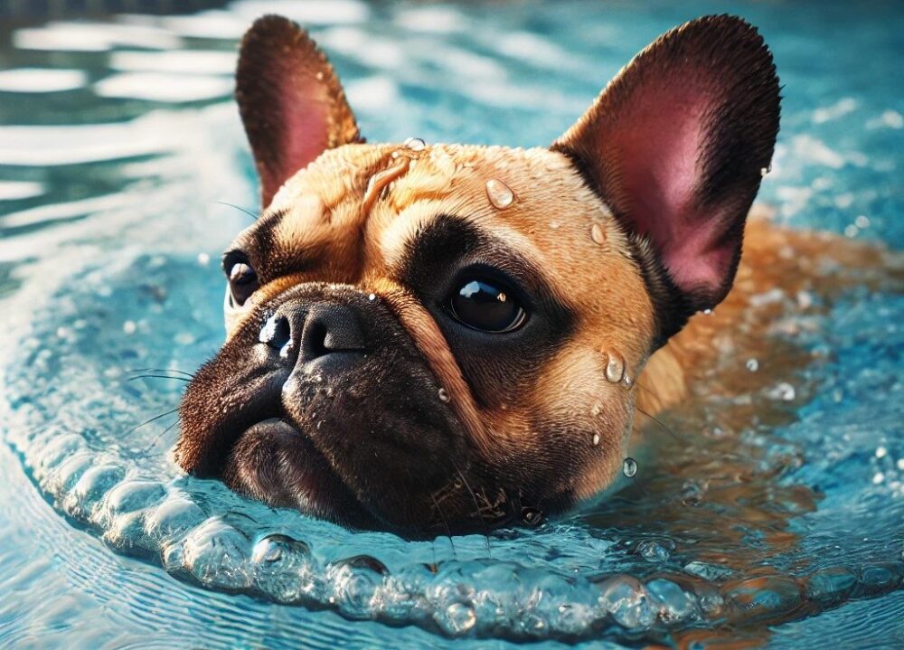 French-Bulldog-swimming-in-a-pool